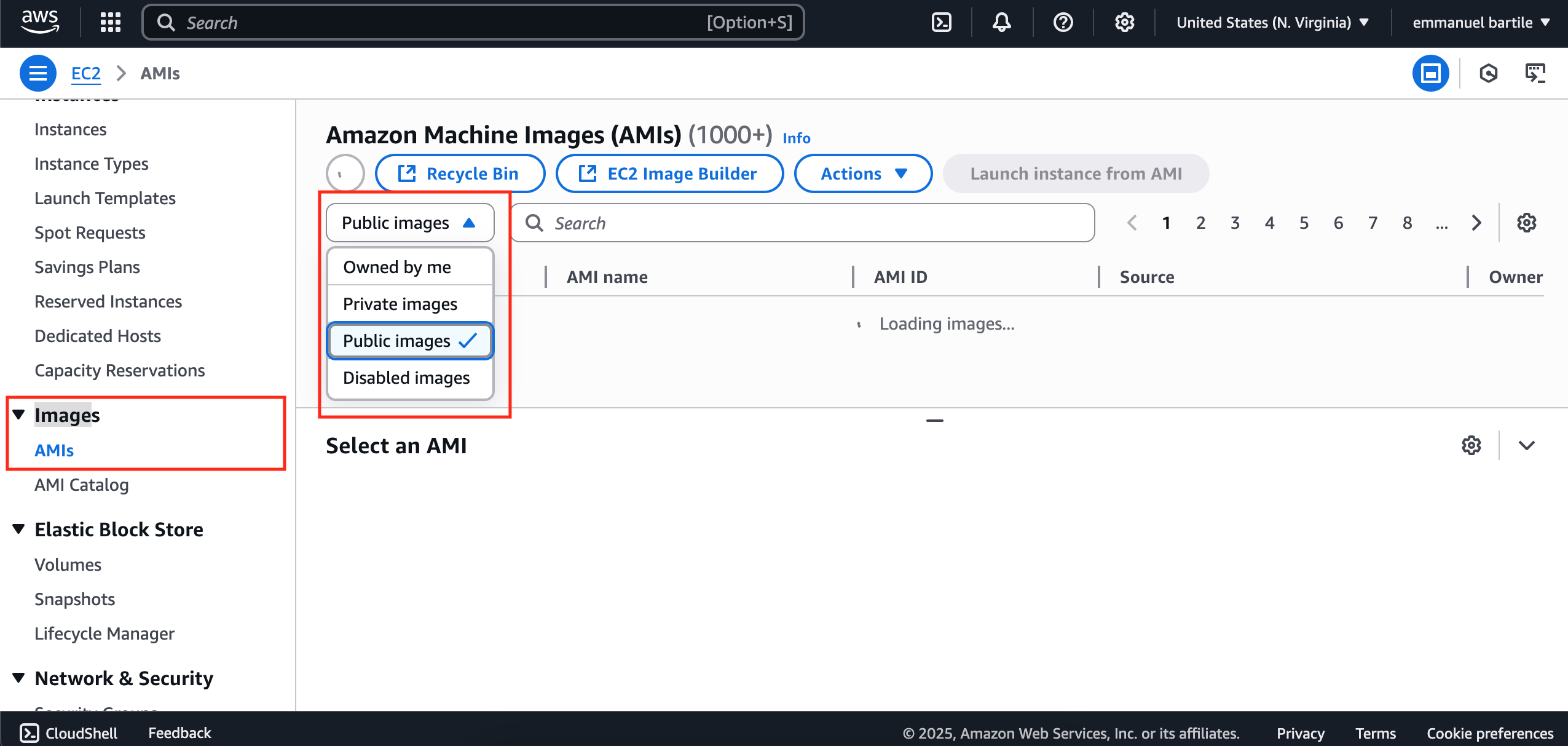 search ami image